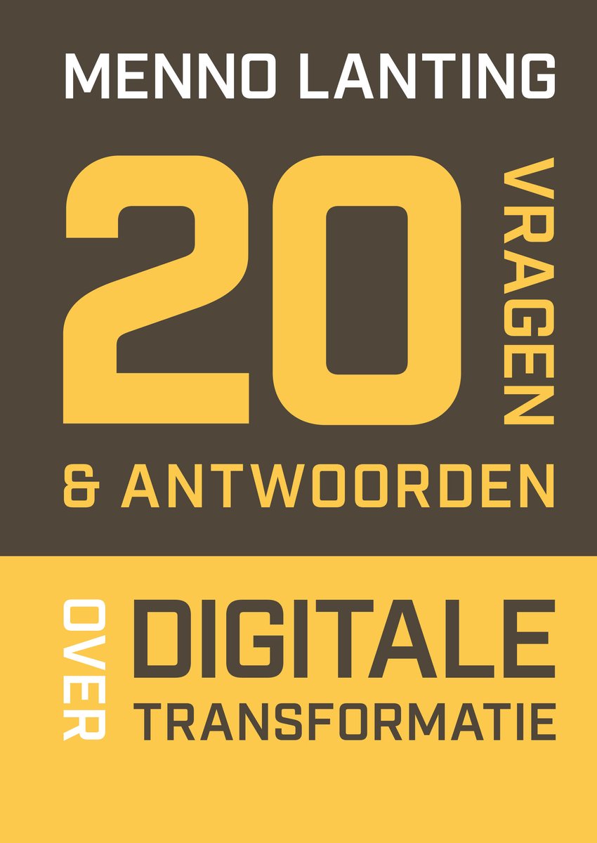 Cover van 20 vragen & antwoorden over digitale transformatie van Menno Lanting