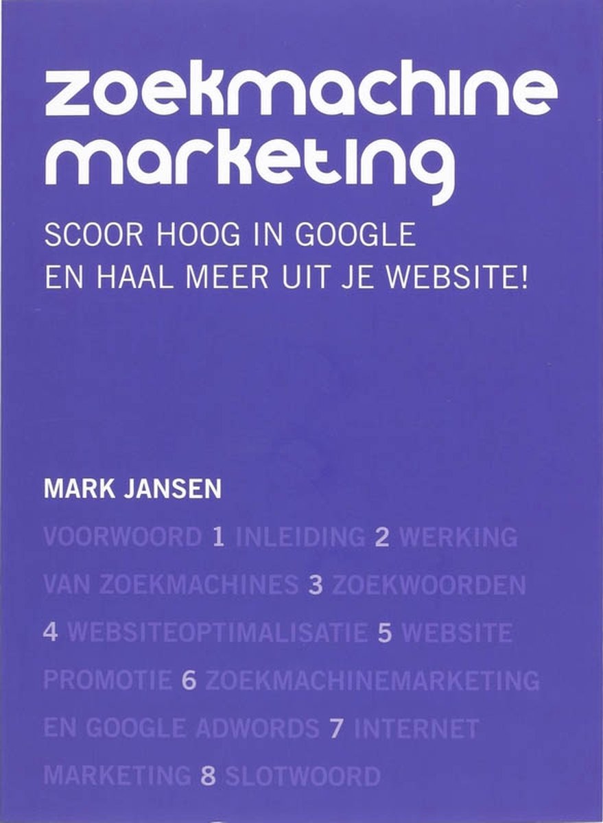 Cover van Zoekmachinemarketing van Mark Jansen
