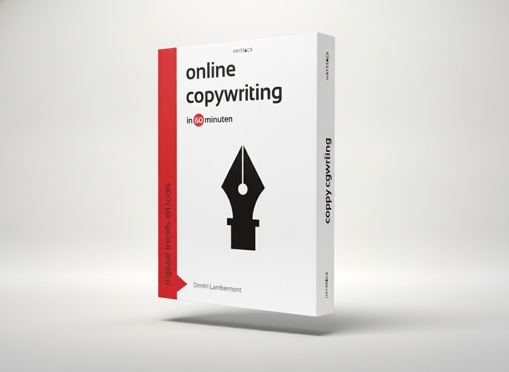 3D-render van het boek Online copywriting in 60 minuten (Dimitri Lambermont)