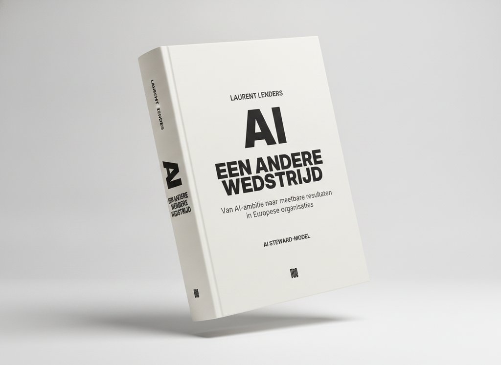 3D-render van het boek AI - Een andere wedstrijd (Laurent Lenders)