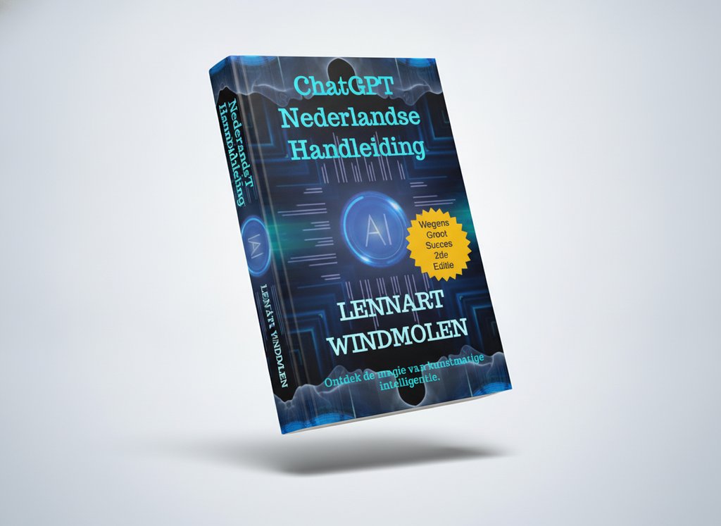 3D-render van het boek ChatGPT Nederlandse Handleiding (Lennart Windmolen)