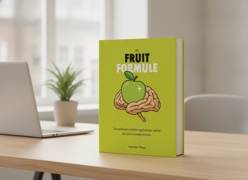 De Fruitformule van Gert den Haan als 3D-boek op een bureau