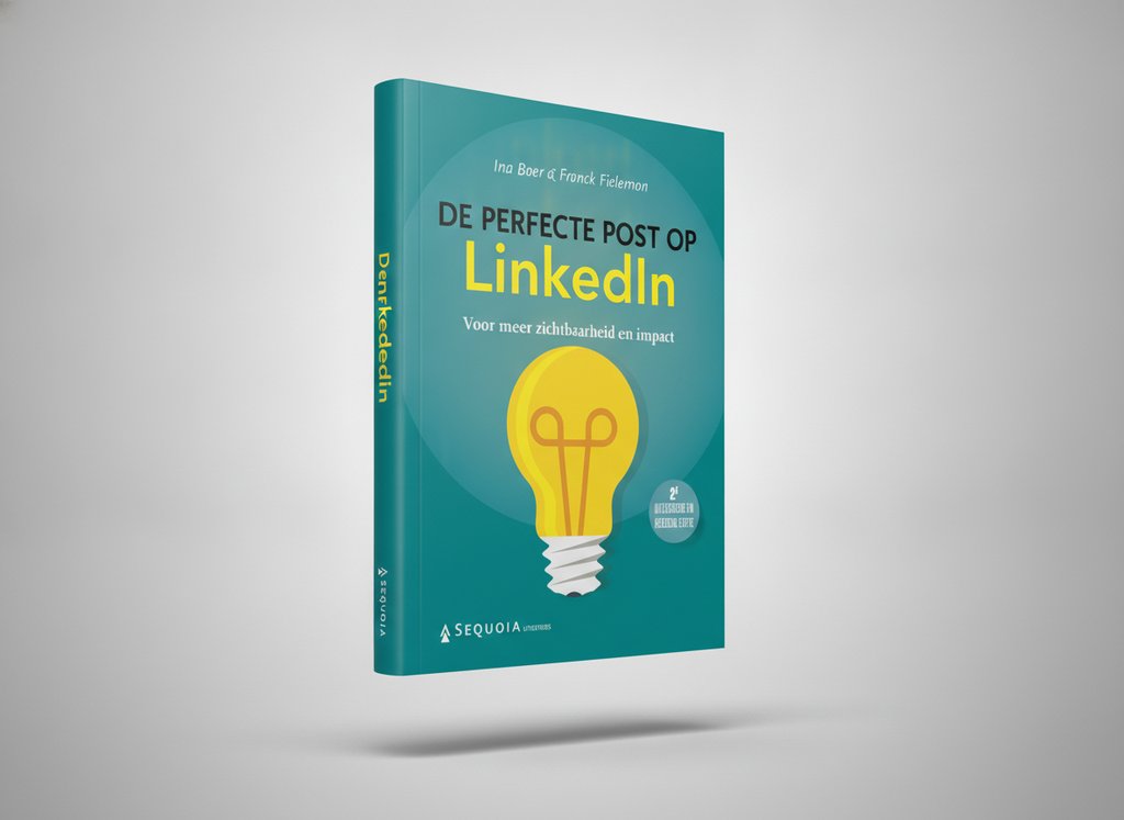 3D-render van het boek De perfecte post op LinkedIn (Ina Boer)