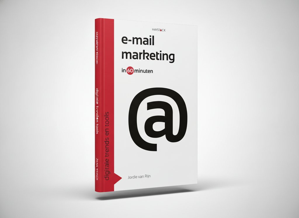 3D-render van het boek E-mailmarketing in 60 minuten (Jordie van Rijn)