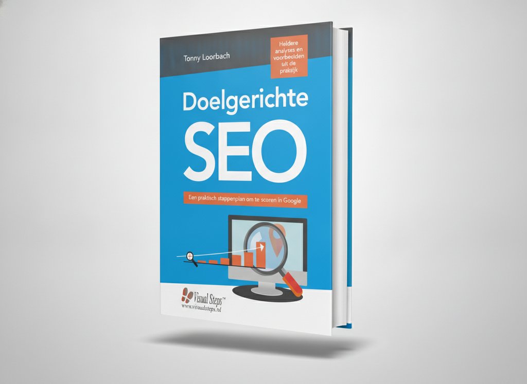 3D-render van het boek Doelgerichte SEO (Tonny Loorbach)
