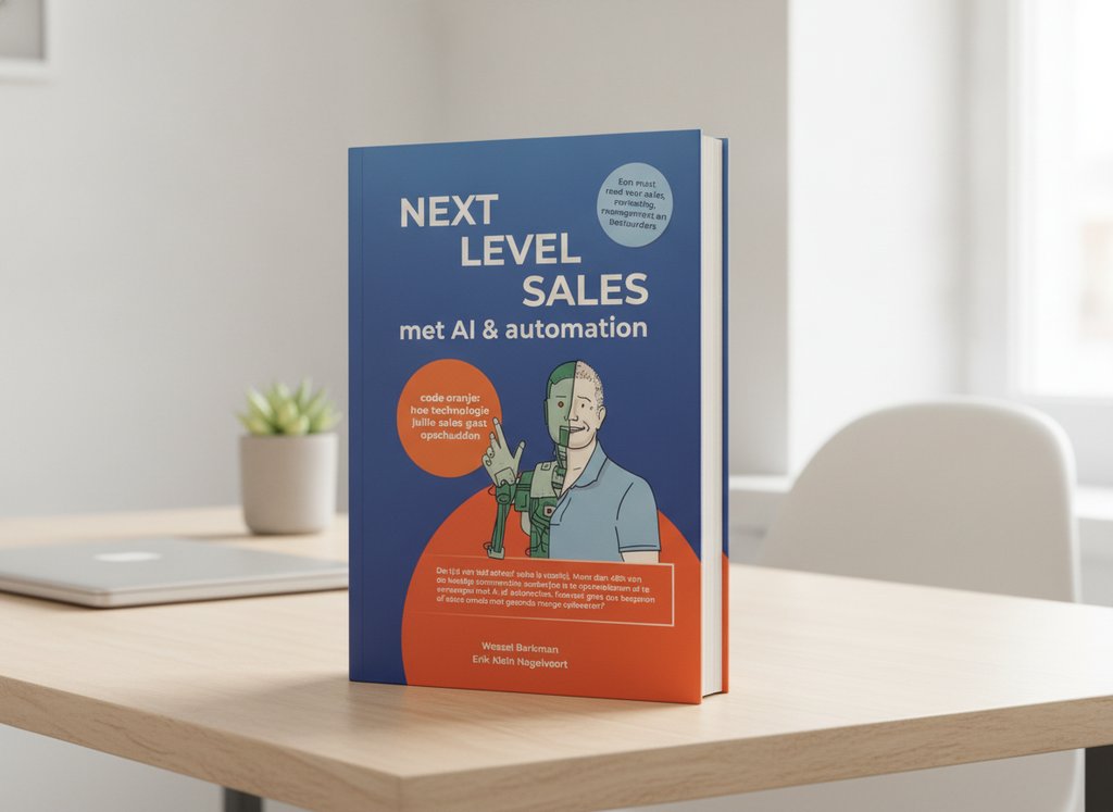 Next Level Sales van Wessel Berkman als 3D-boek op een bureau