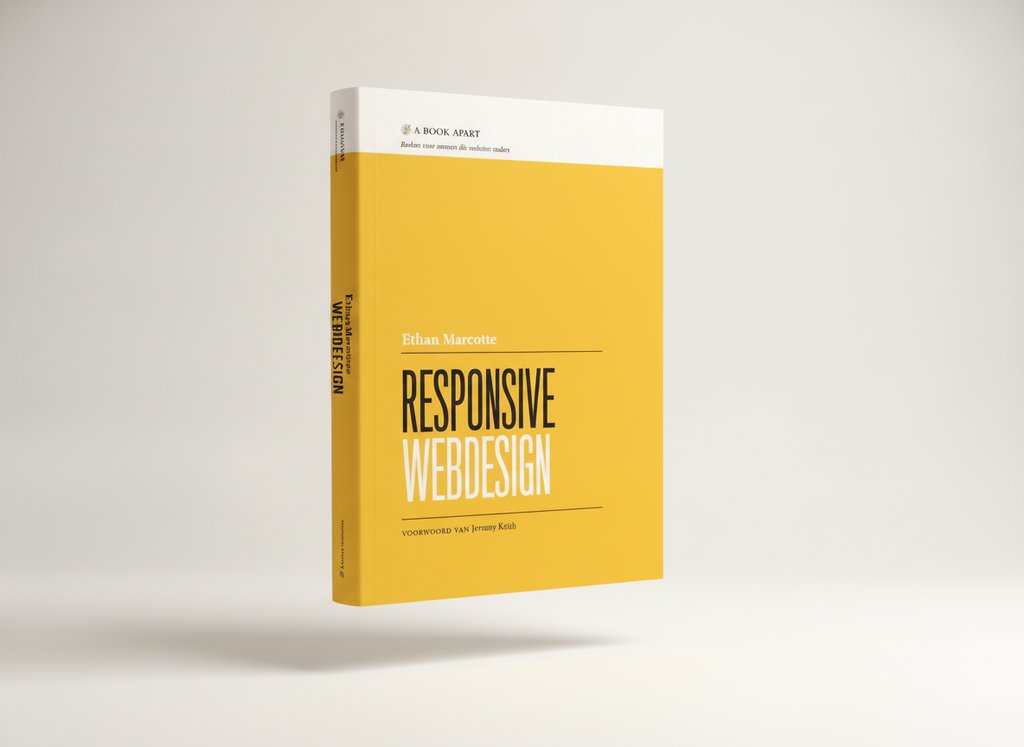 3D-render van het boek Responsive webdesign (Ethan Marcotte)
