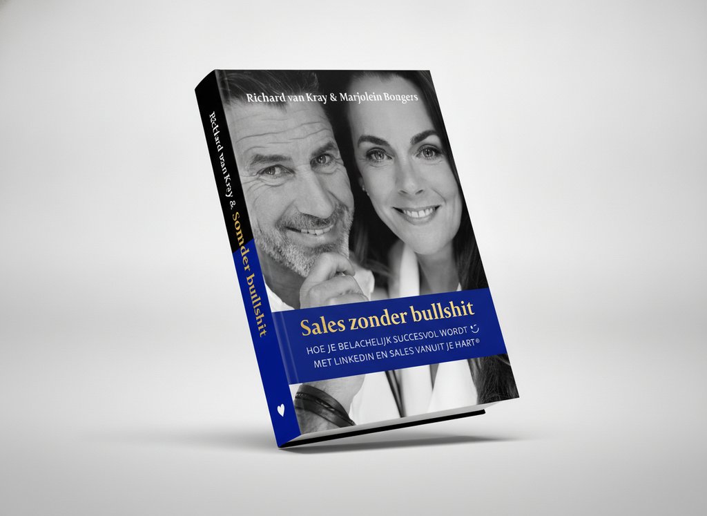 3D-render van het boek Sales zonder bullshit (Marjolein Bongers)