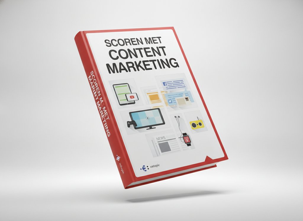 3D-render van het boek Scoren met content marketing (Edwin Vlems)