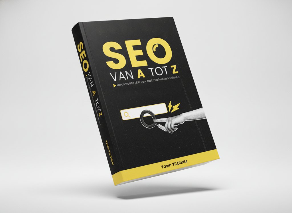 3D-render van het boek SEO van A tot Z (Yasin Yildirim)
