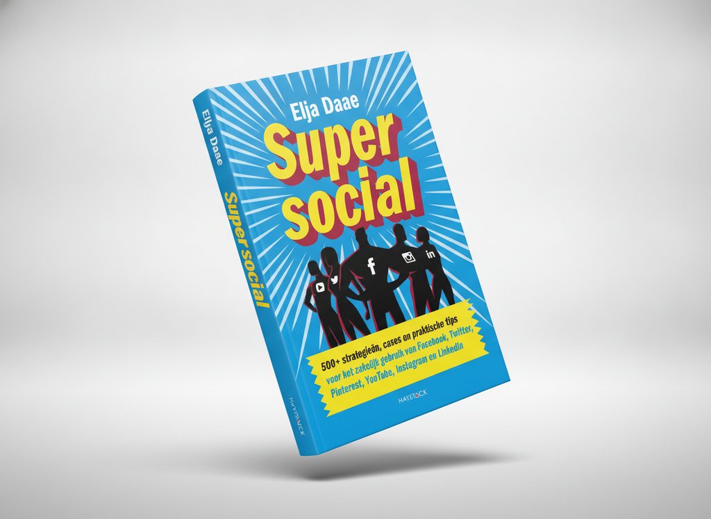 3D-render van het boek Super social (Elja Daae)